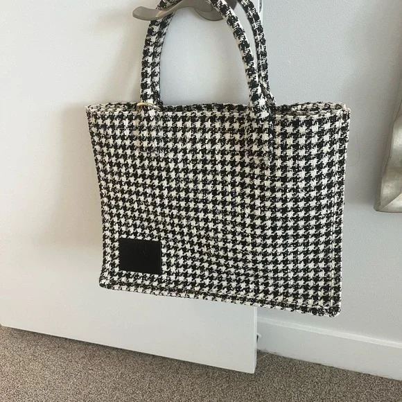 New Sandro houndstooth beautiful tote with tags. Bought in Paris. - Picture 2 of 3